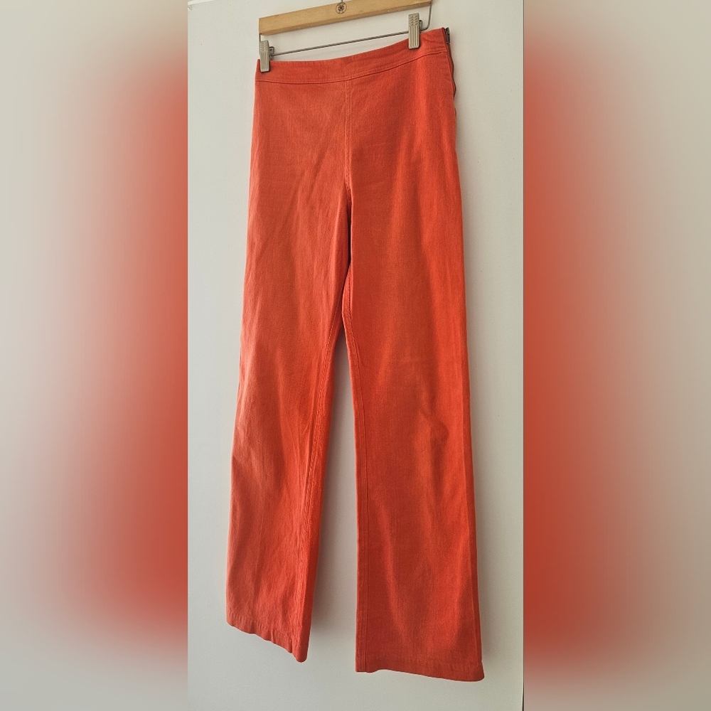 Karina Grimaldi Bold Orange Wide Leg Pants
